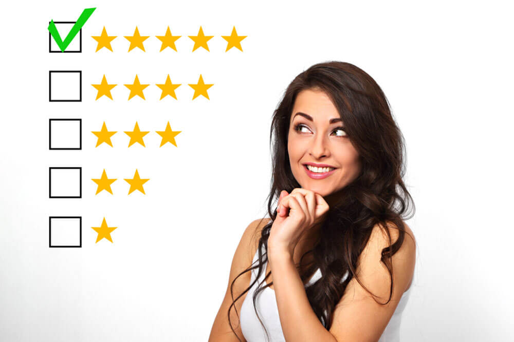 5 star rating - Google Business Profile